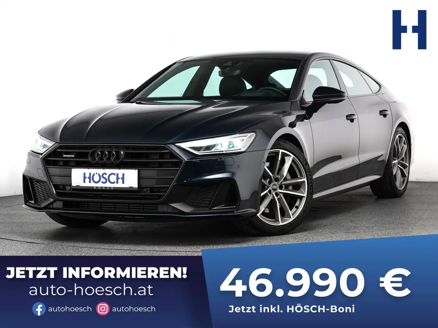 Audi A7 SB 50 TFSI e quattro 2xS LINE B&O HEAD-UP BLACK++ Blau - 1