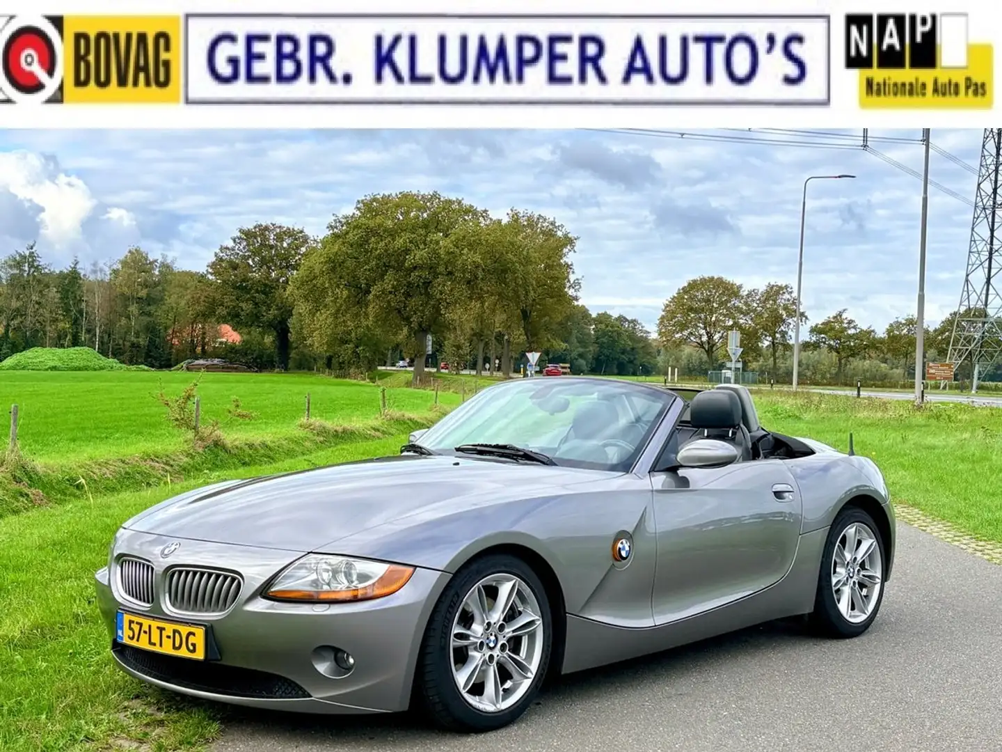 BMW Z4 3.0i S, Org. NL., Handgeschakeld, Leder, El. dak. Grijs - 1