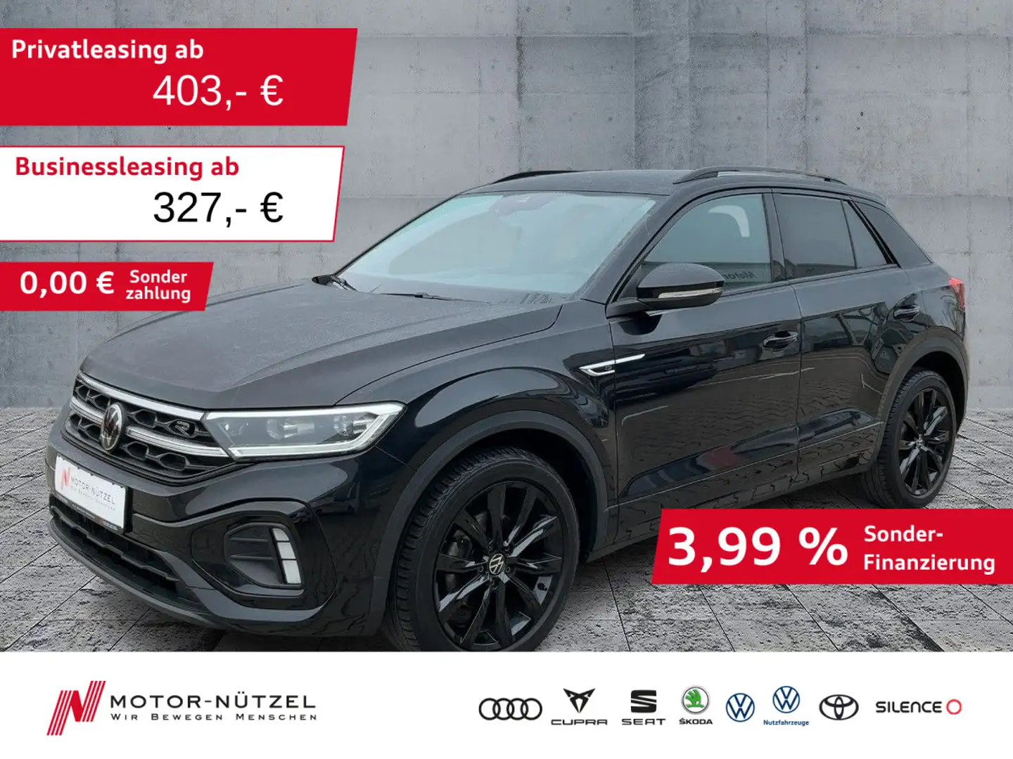 Volkswagen T-Roc 1.5 TSI DSG R-LINE LEDER+MATRIX+NAVI+BEATS Schwarz - 1