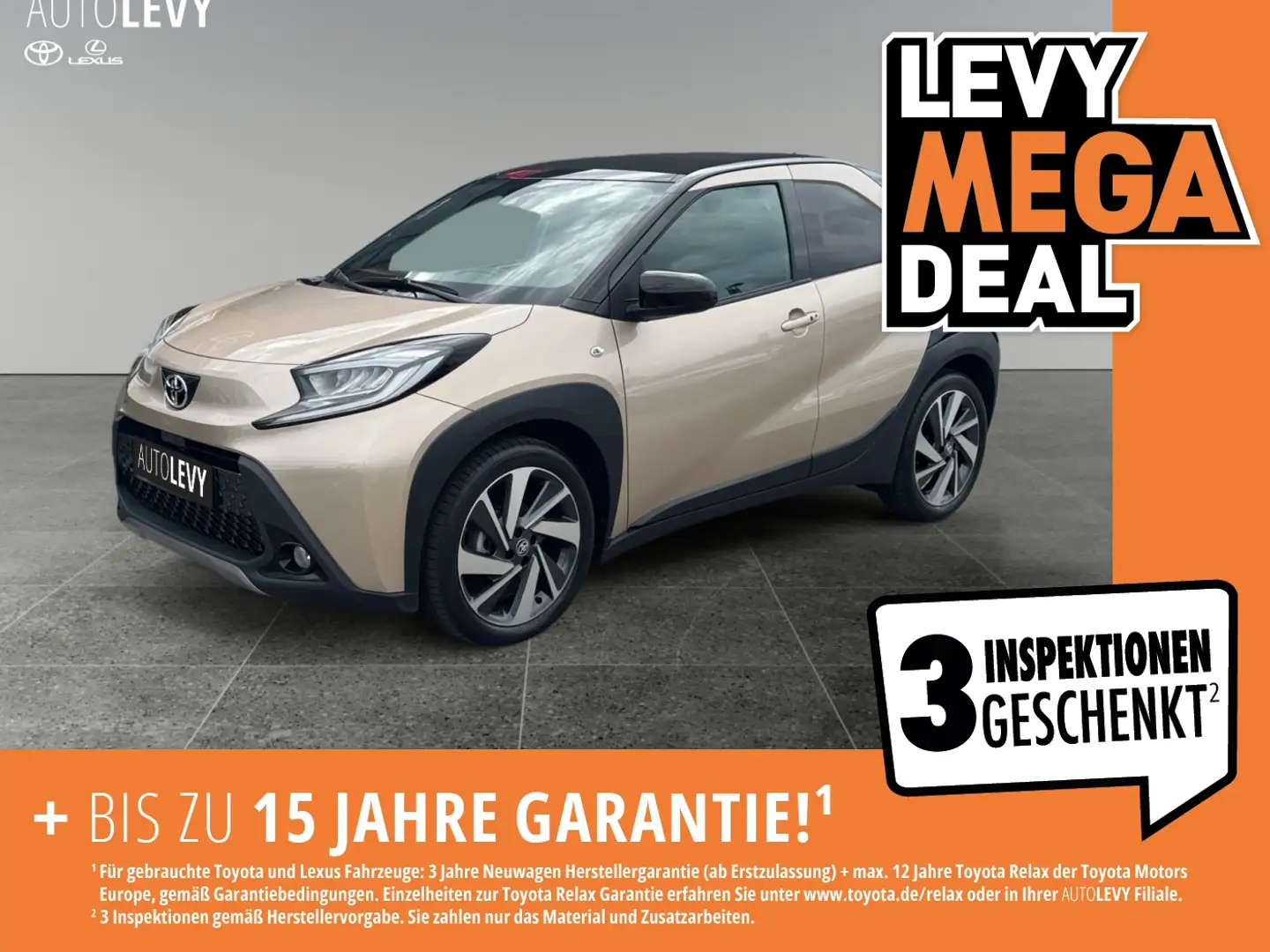 Toyota Aygo X 1.0 Pulse Faltdach*PDC*LED*SHZ*NAVI Beige - 1