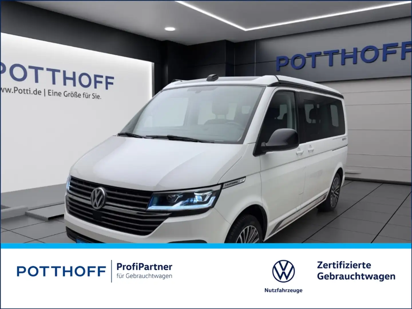 Volkswagen T6.1 California 2.0 TDI DSG BEACH EDITION AHK NAVI KAMERA PDC Weiß - 1