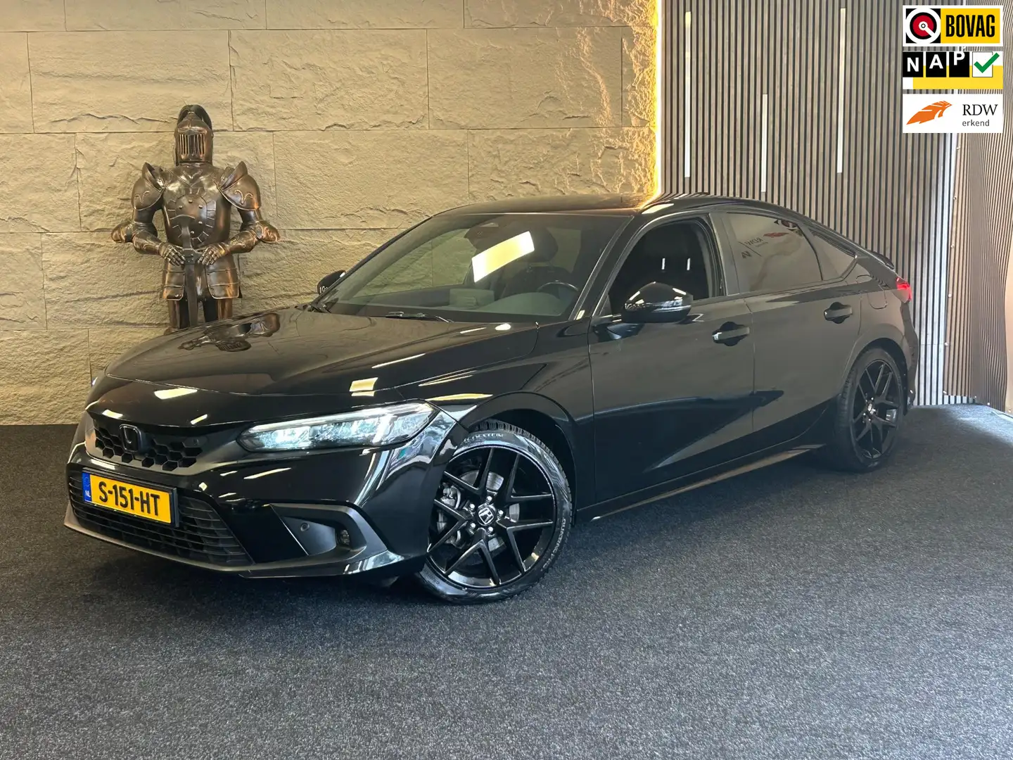 Honda Civic 2.0 e:HEV Sport|GARANTIE|NAP|TREKHAAK|CARPLAY|ADAP Negro - 1