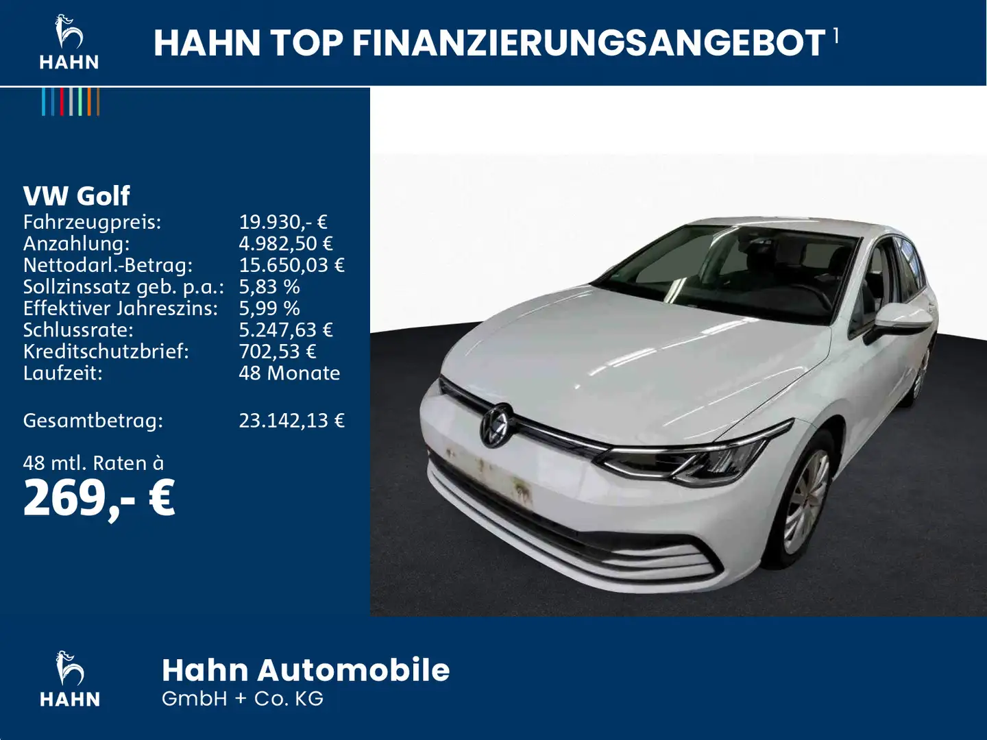 Volkswagen Golf VIII 2,0TDI Life NAV LED ACC SITZH PARK APP Weiß - 2
