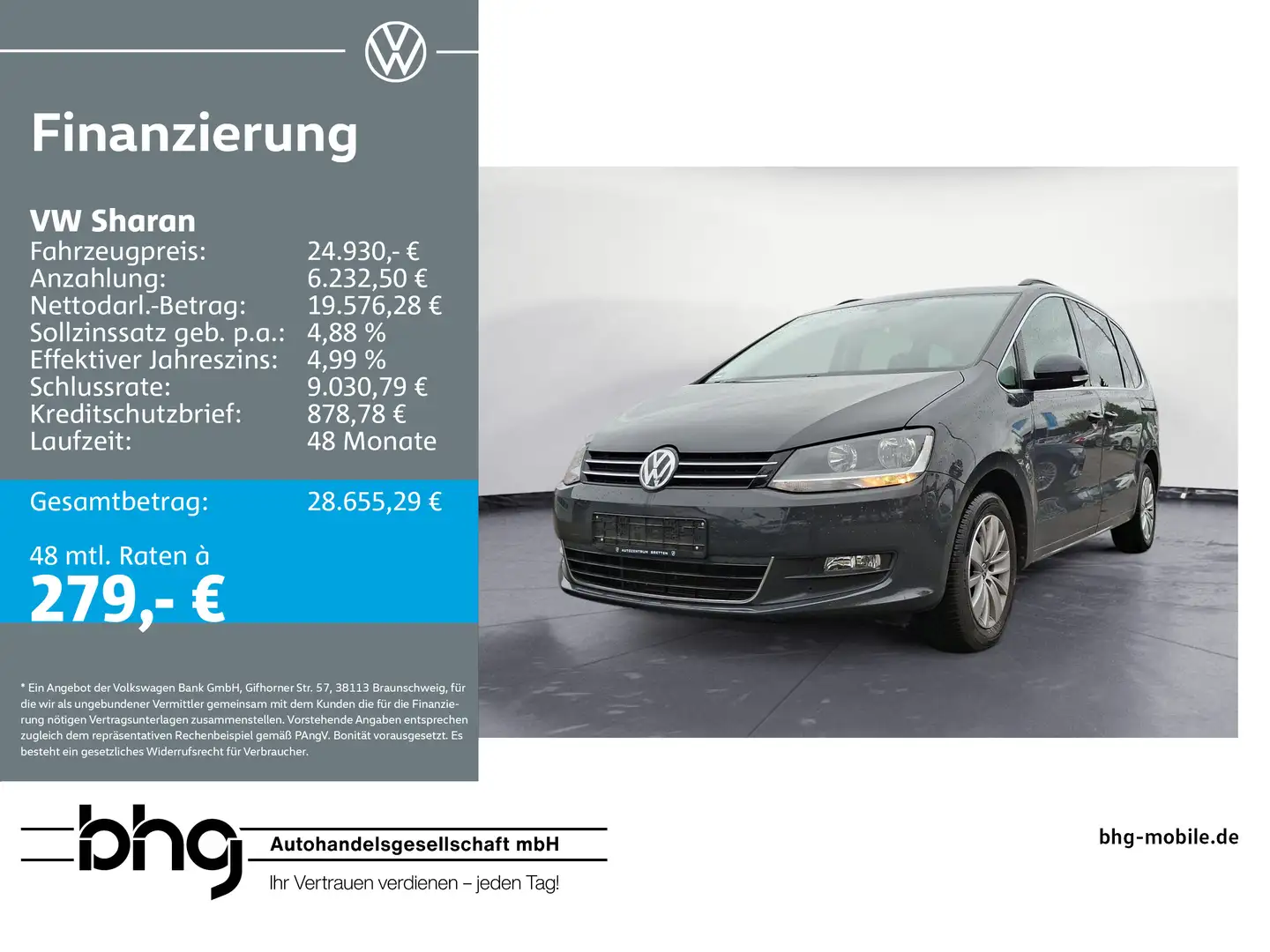 Volkswagen Sharan 1.4TSI DSG BMT 7Sitzer Navi Climatronic3Z Grün - 1