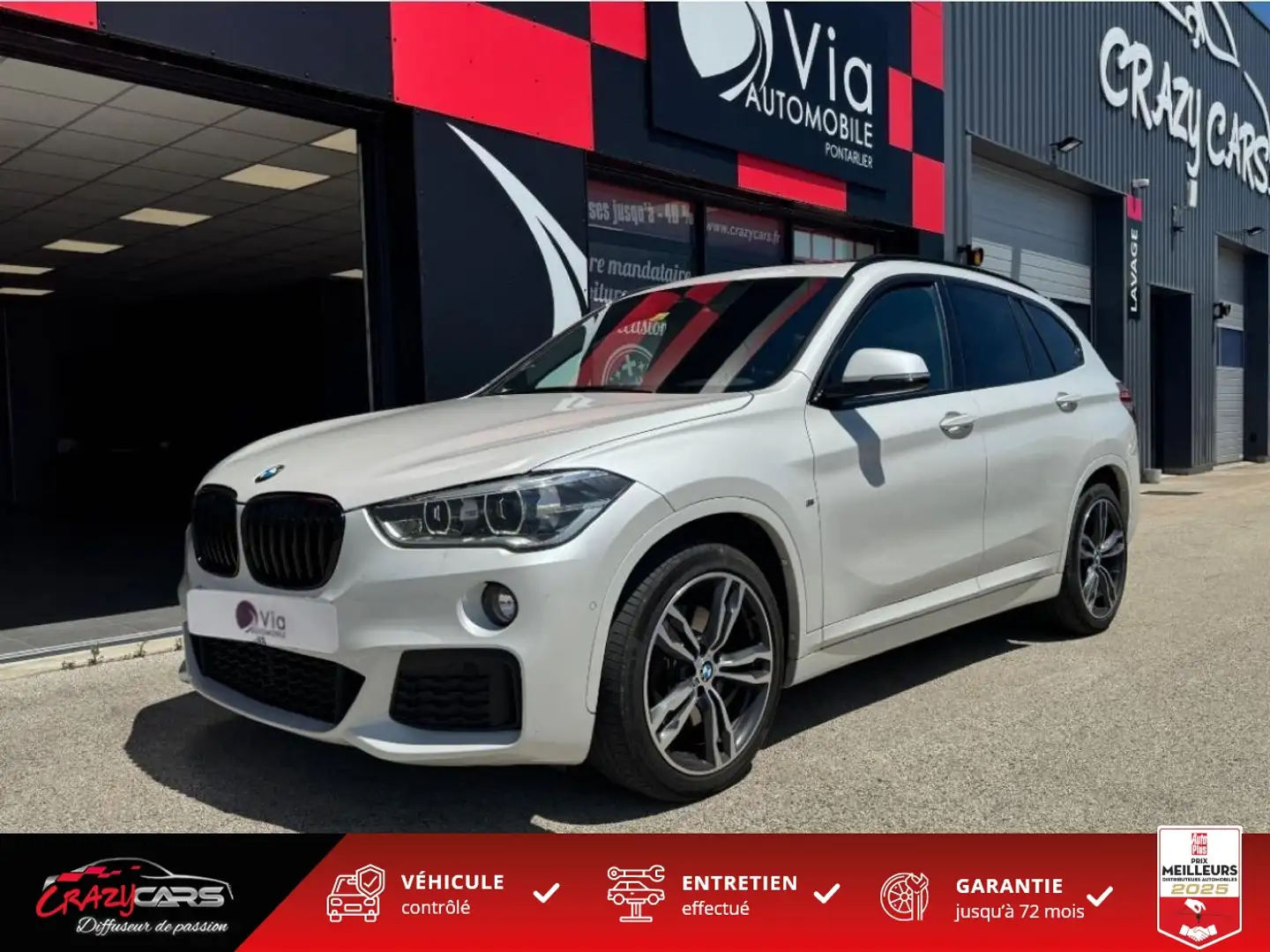 BMW X1 xDrive 25d BVA  F48 M Sport - PANO - HUD - CAM - A Blanc - 1