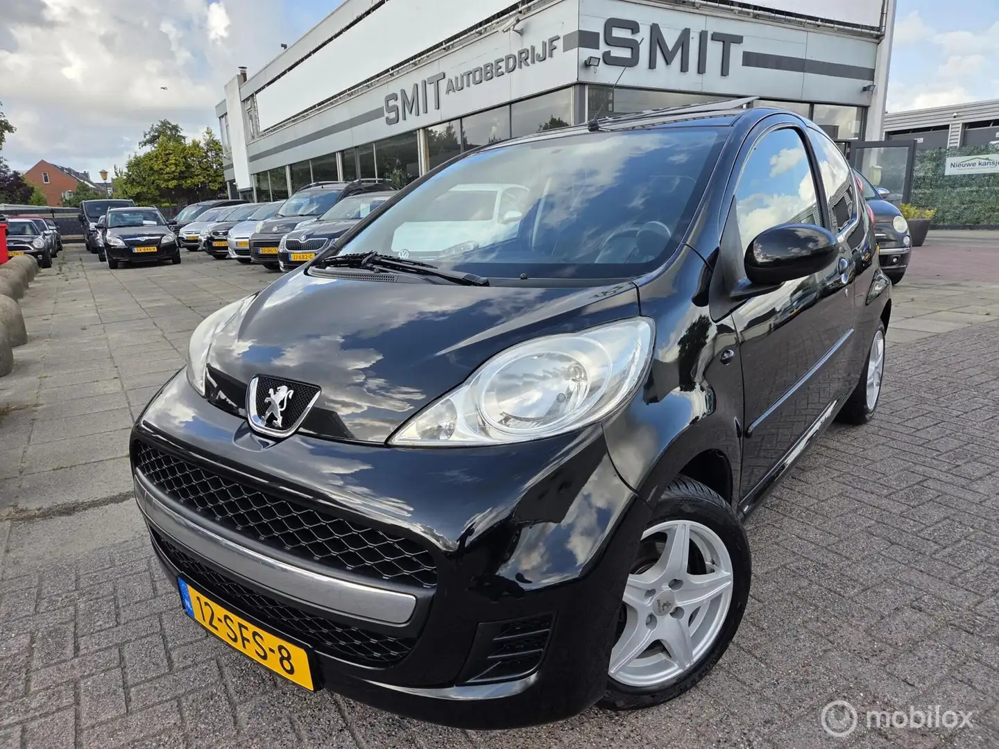 Peugeot 107 1.0-12V Sportium AC/SCHUIFDAK/LMV/NWAPK Zwart - 1