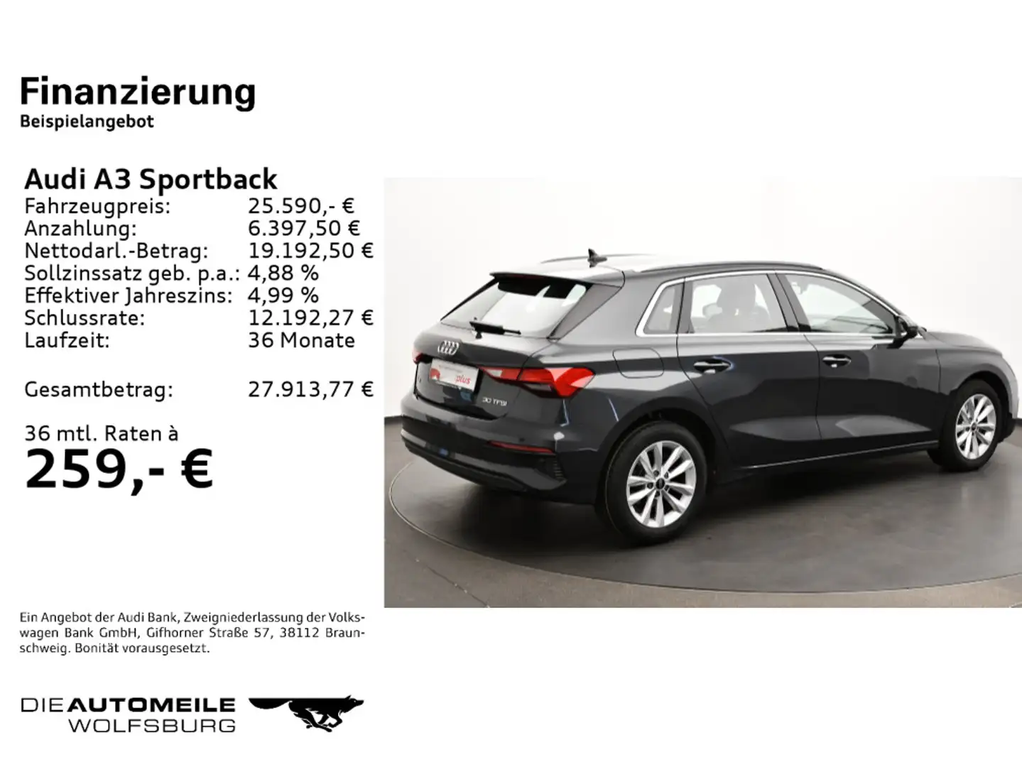 Audi A3 30 TFSI S tronic NAVI/SITZHZ/PDC Grau - 2