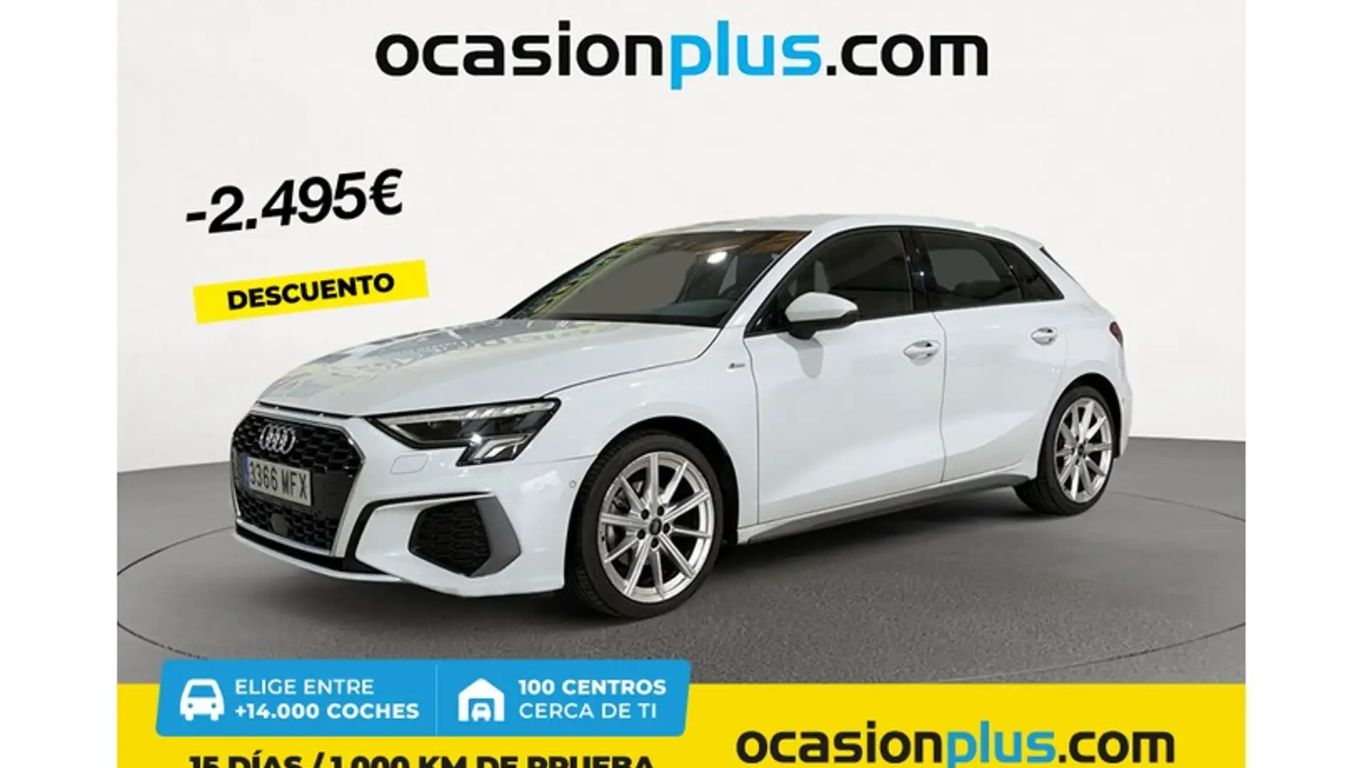 Audi A3 Sportback 35TDI S line S tronic Wit - 1