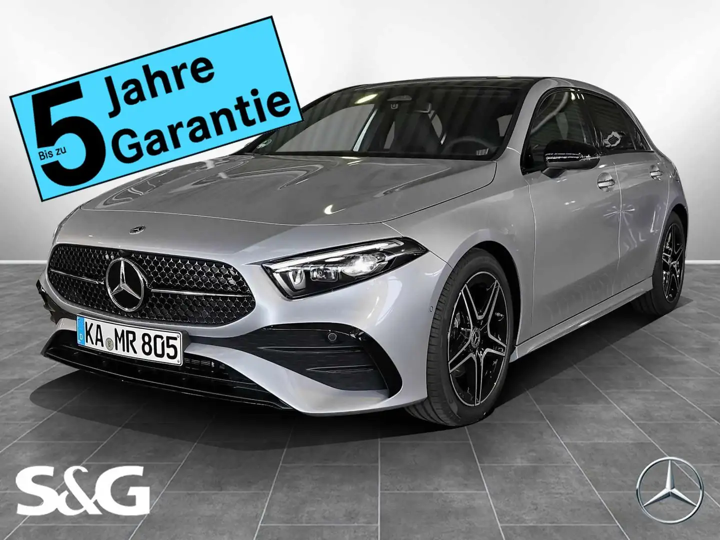 Mercedes-Benz A 200 AMG Distronic+RüKam+M-LED+Pano+Totwinkel Silber - 1