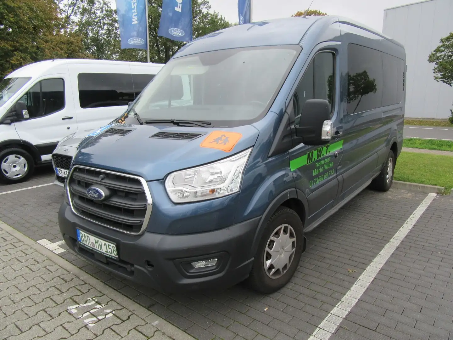 Ford Transit 350 Automatik 9 SITZE+RAMPE+KLIMA Blau - 1