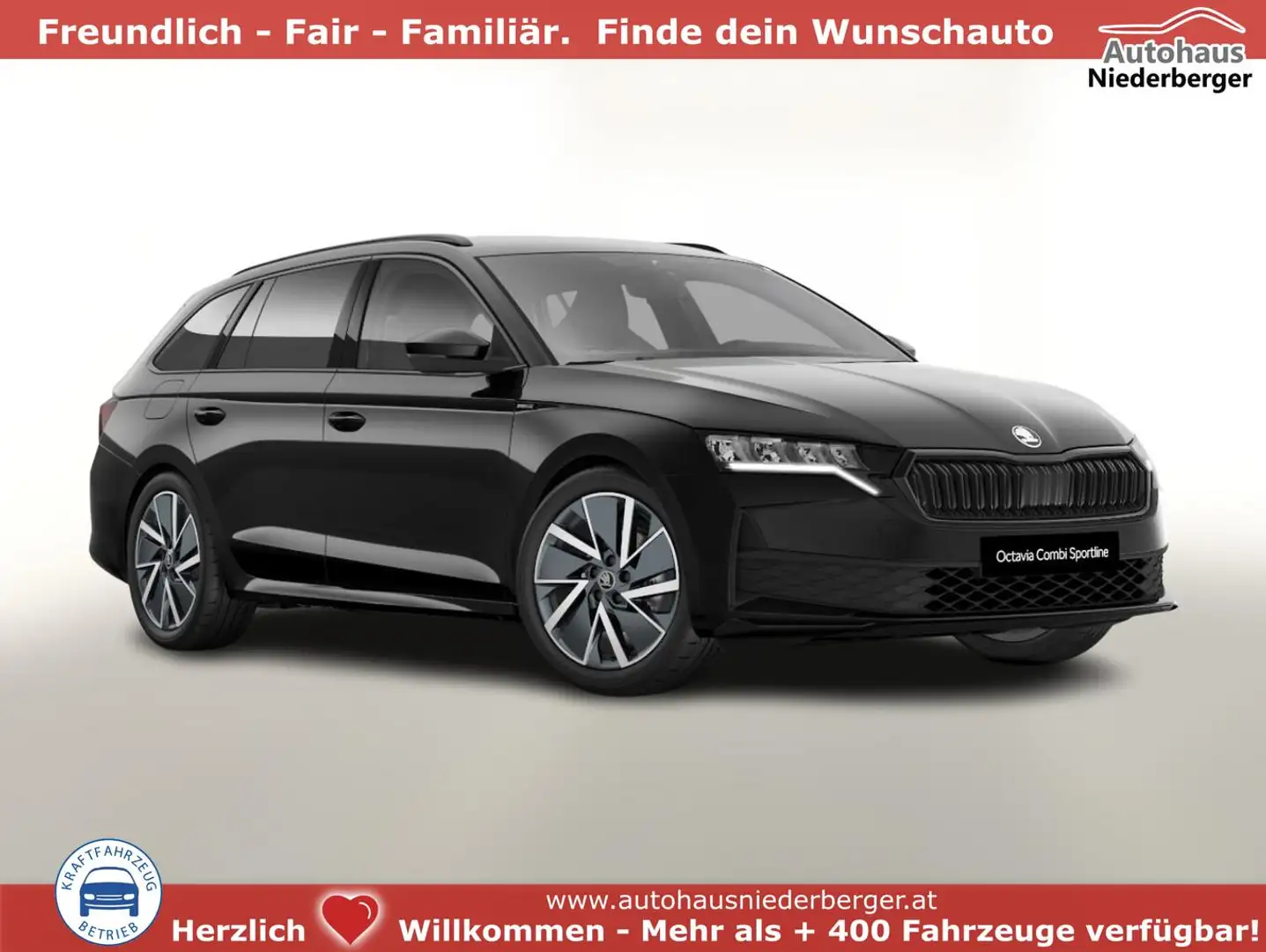 Skoda Octavia Combi Sportline TDI DSG Sportl Matrix AHK Nav 1... Schwarz - 1