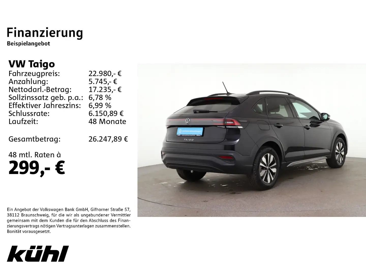 Volkswagen Taigo 1.0 TSI Move LED ACC Kamera App AHK Schwarz - 2