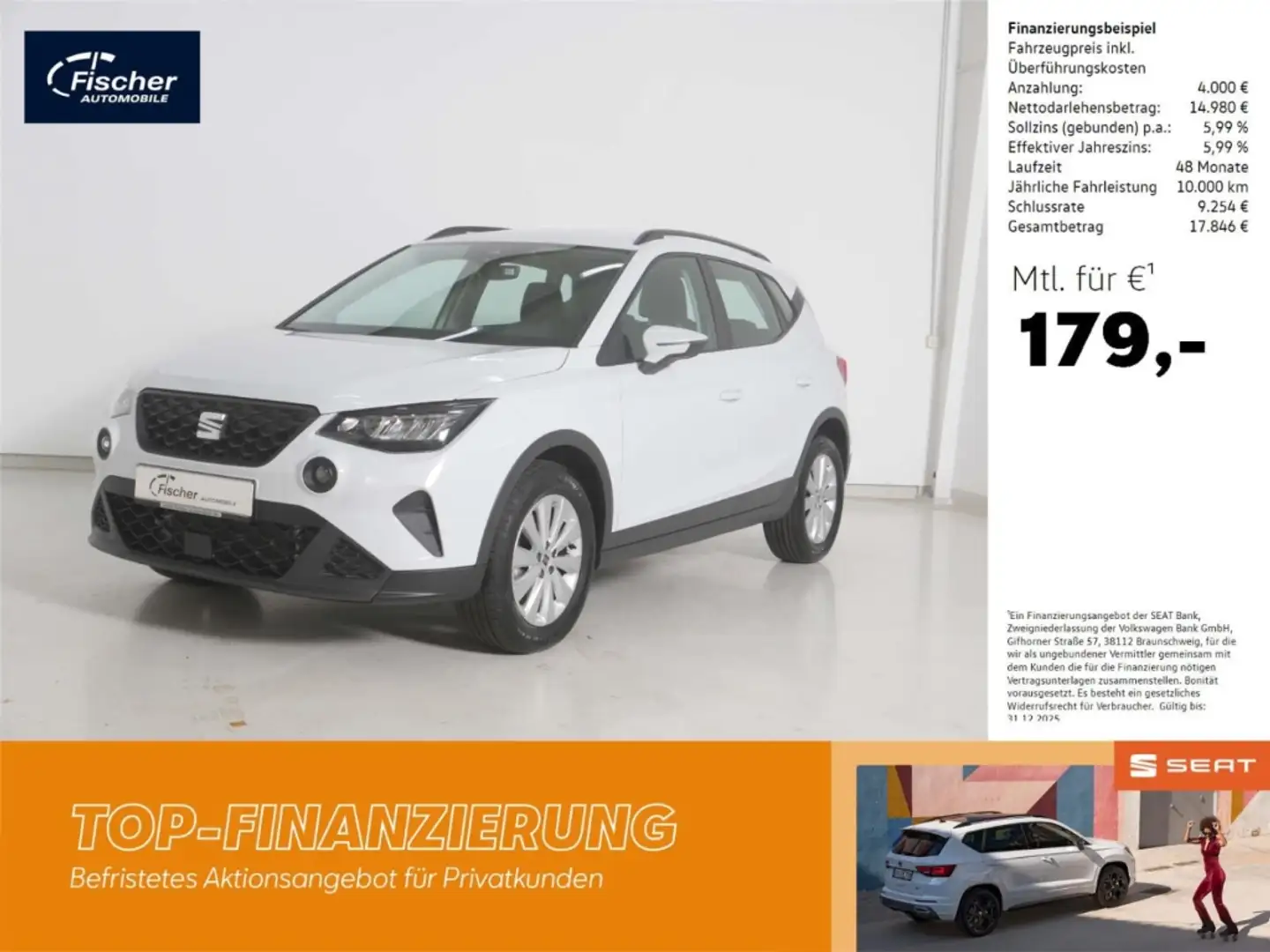SEAT Arona 1.0 TSI DSG Style VIRTUAL/LED/NSW/ALU 16'' Bianco - 1