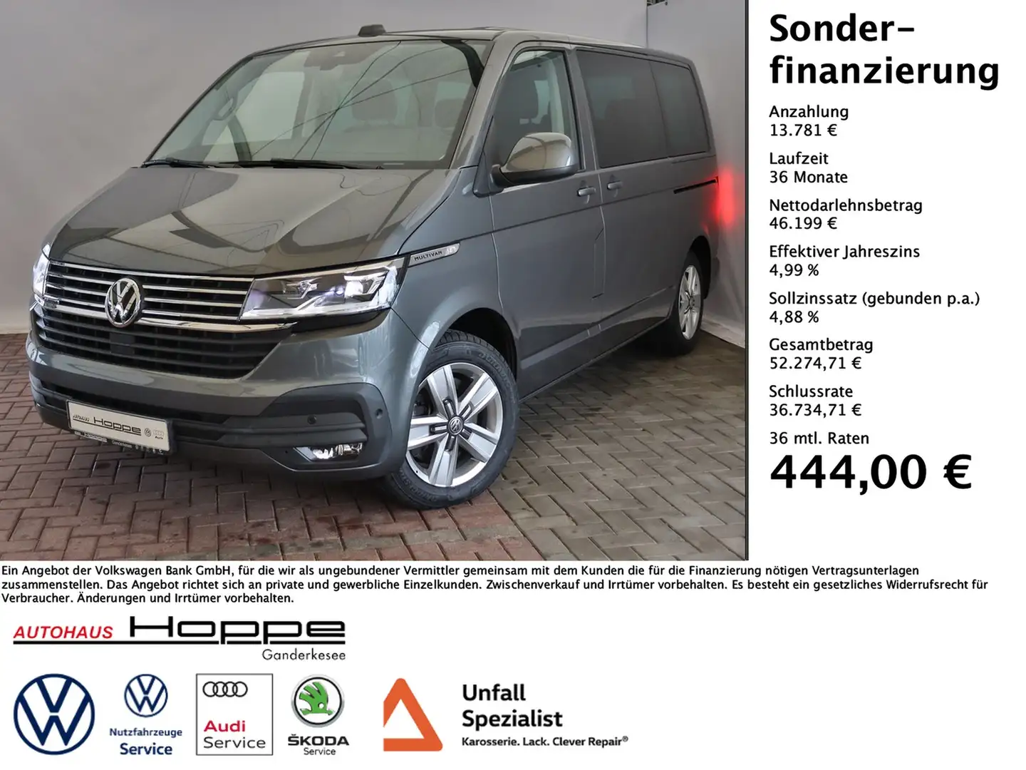 Volkswagen T6 Multivan Comfortline 2.0 TDI DSG+4M+AHK+STNDHZ+NAVI+RFK+ACC Grau - 1