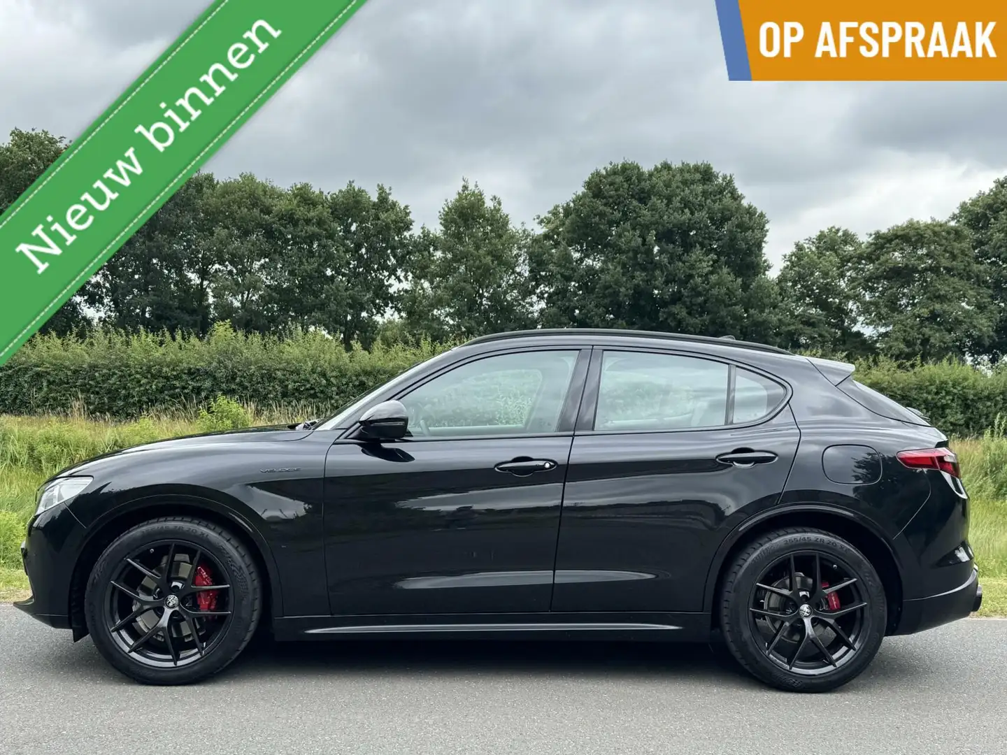 Alfa Romeo Stelvio 2.2 jtdm 250pk Veloce, 108dkm! lederdash! Zwart - 1