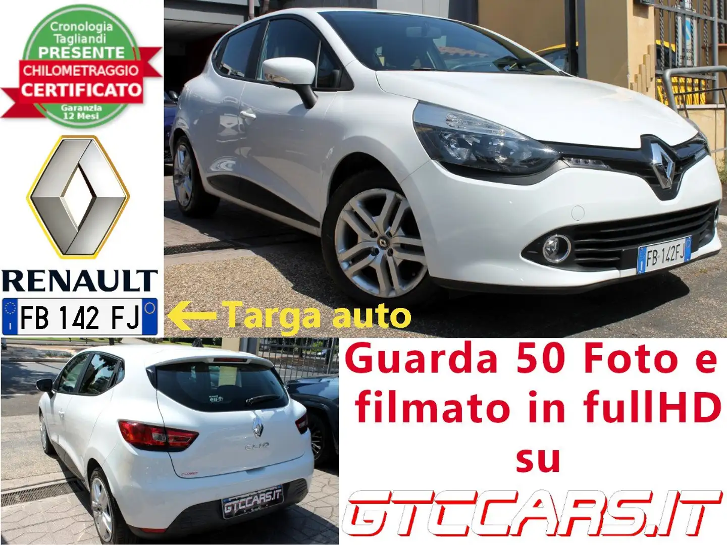 Renault Clio 1.2 Life 75cv E6 Navi PDC Retrocamera FINAZIABILE Bianco - 1