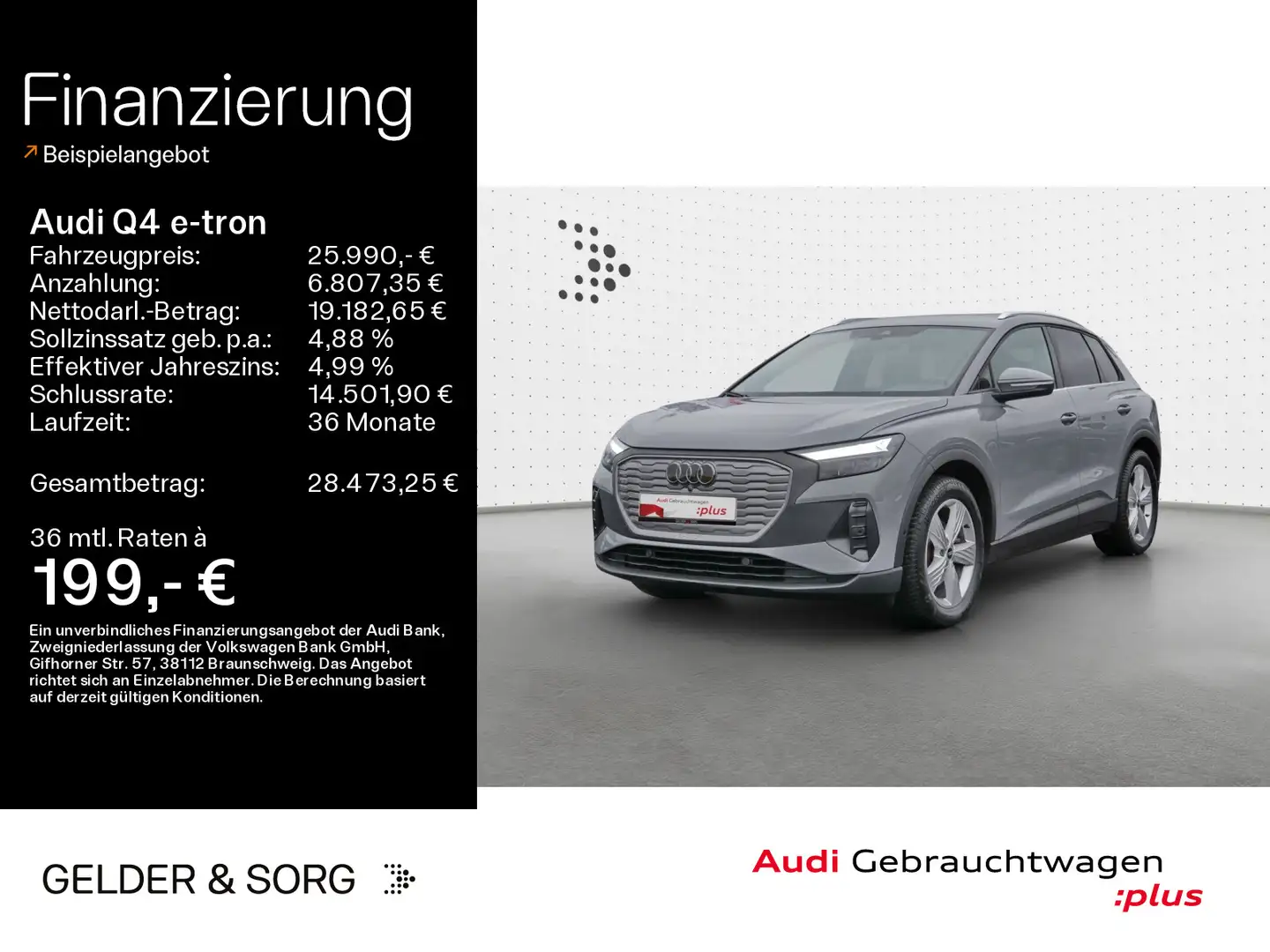 Audi Q4 e-tron Q4 35 e-tron 0,25%ACC*LED*Navi*RFK*Virtual*Sitzh Grau - 1