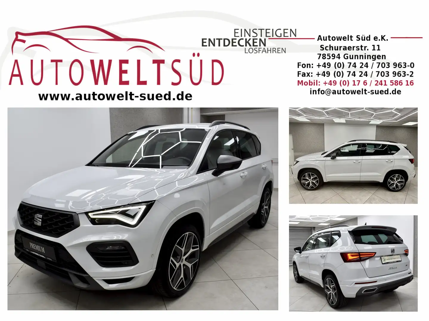 SEAT Ateca 1.5 TSI FR Line Sport Navi LED Beats 360° ElHeck Weiß - 1