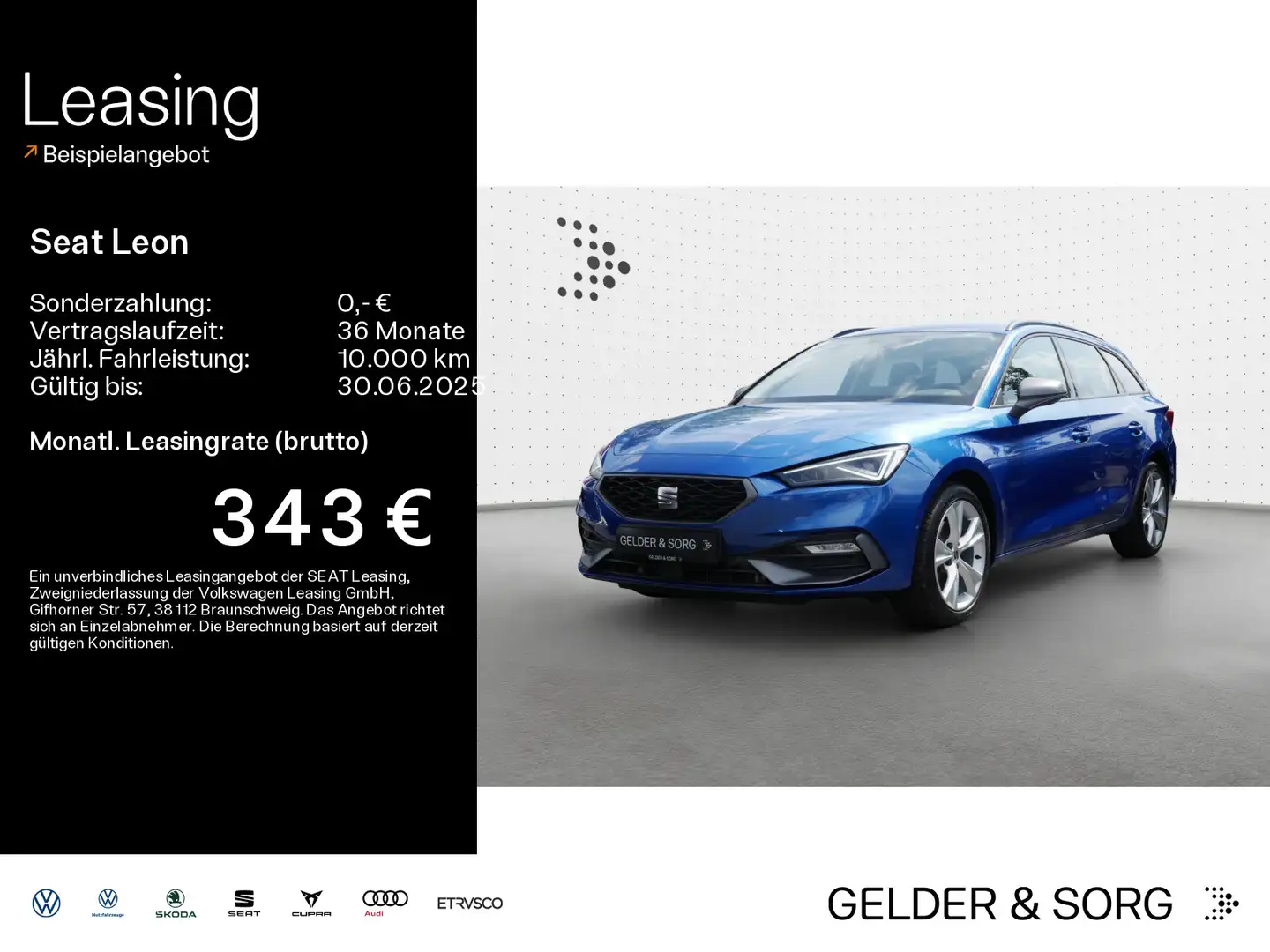 SEAT Leon Sportstourer FR 1.5 TSI RFK*LED*Navi*AHK Blau - 1