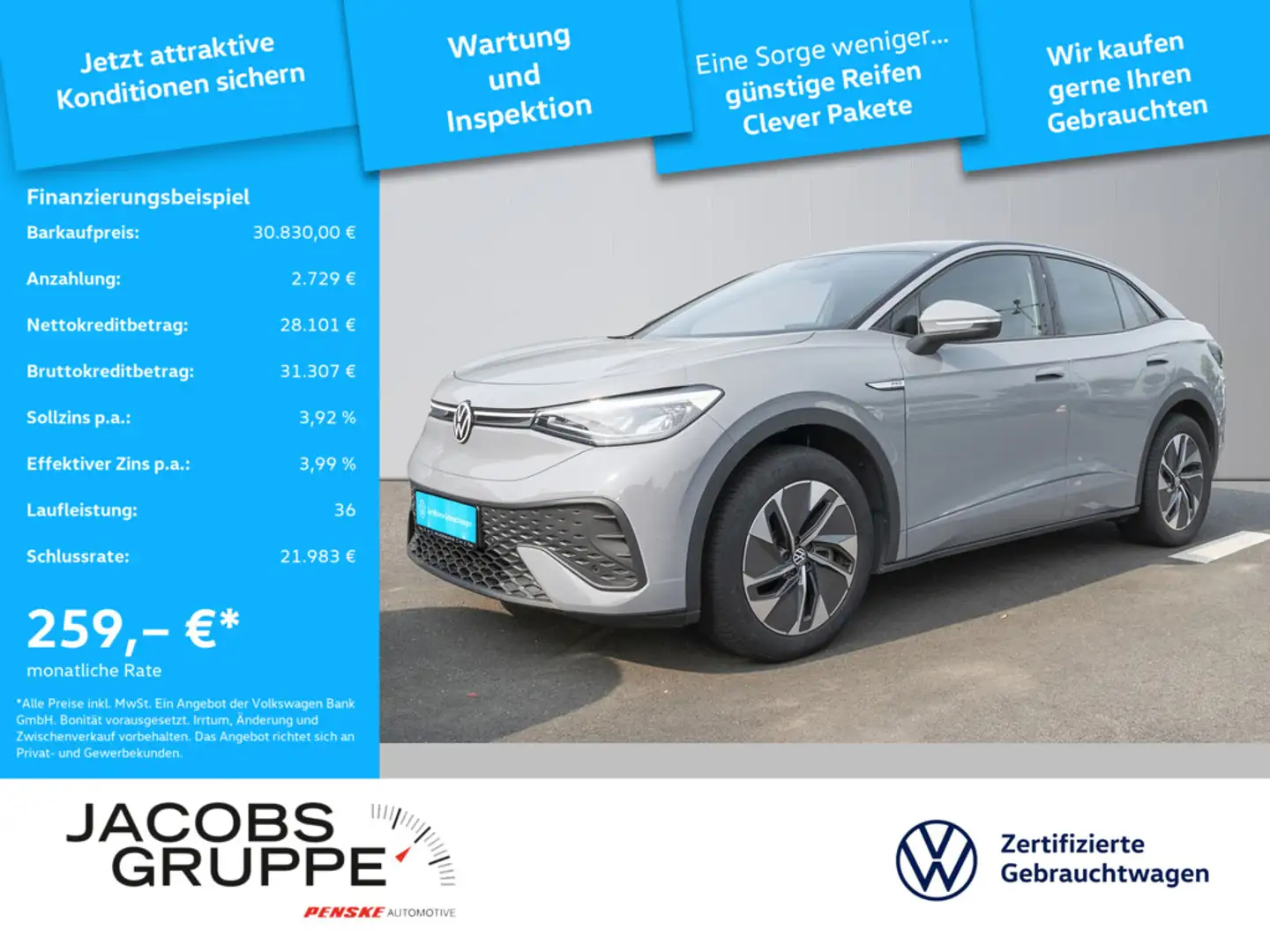 Volkswagen ID.5 Pro 128 kW Navi Pro, Infotainmentpaket, Grau - 1