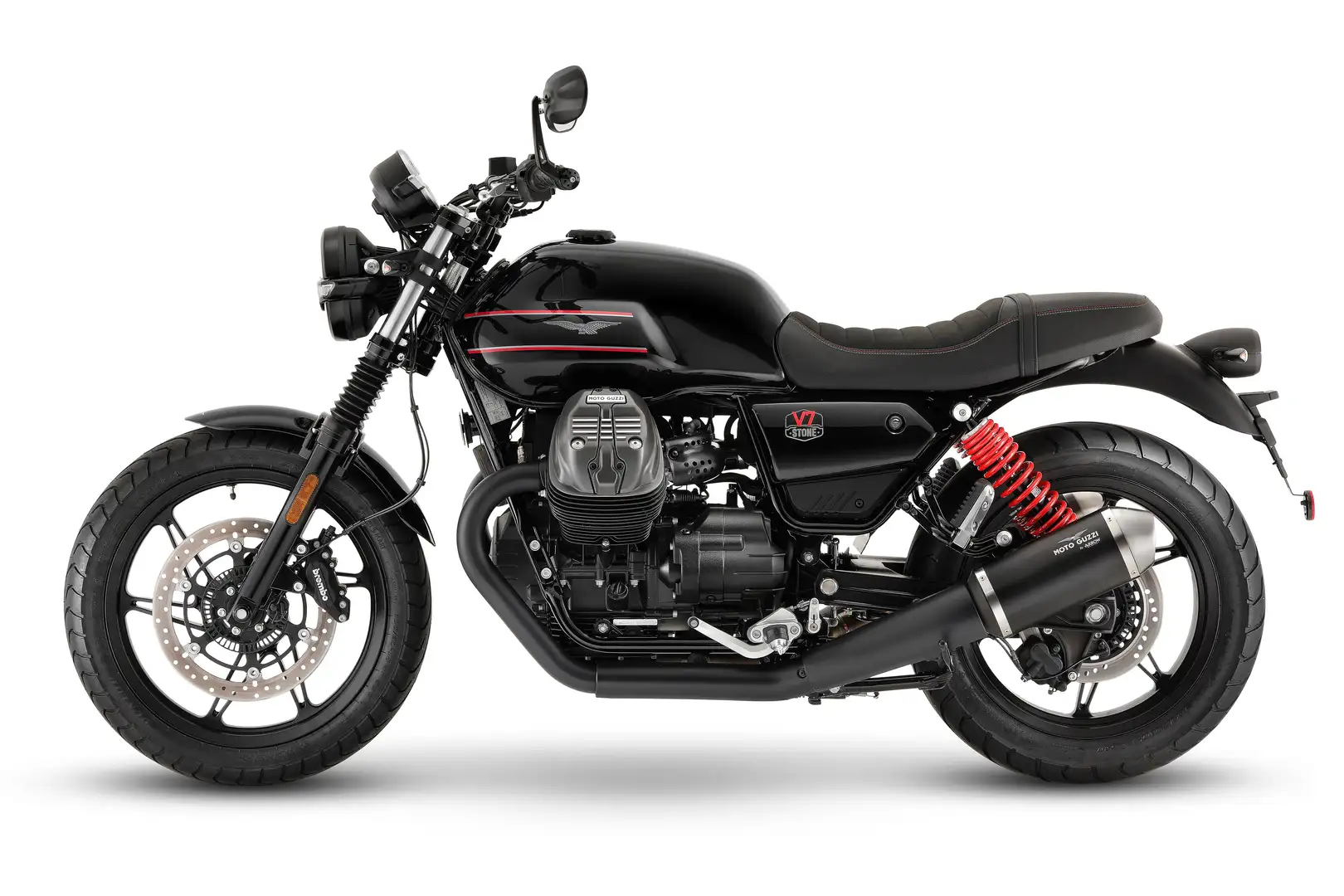 Moto Guzzi V 7 Stone Special 2PS mehr Slip On Auspuff Angebot !! Fekete - 2