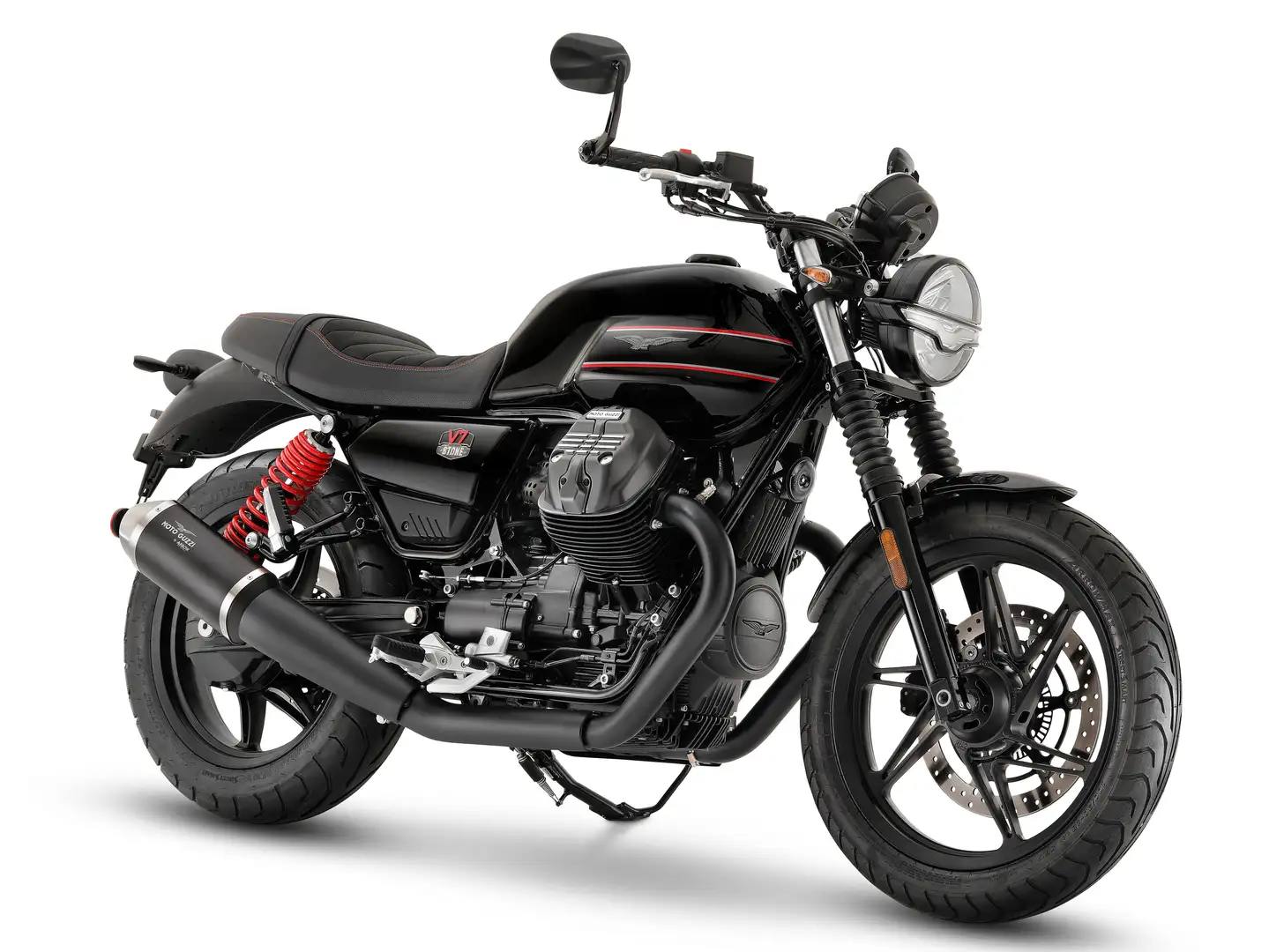 Moto Guzzi V 7 Stone Special 2PS mehr Slip On Auspuff Black - 1