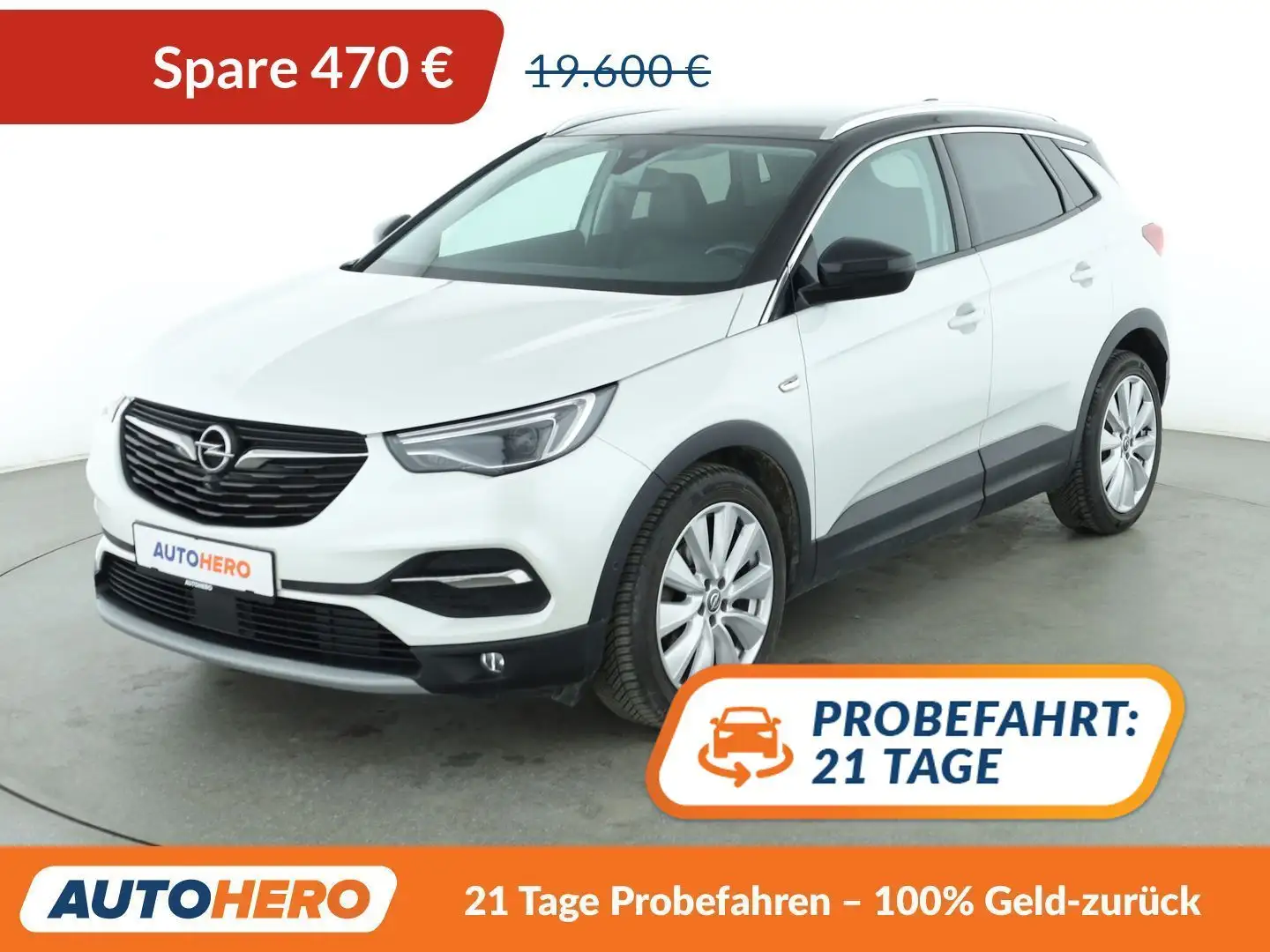 Opel Grandland X 1.6 Turbo Ultimate Aut.*NAVI*360*TEMPO* Blanc - 1