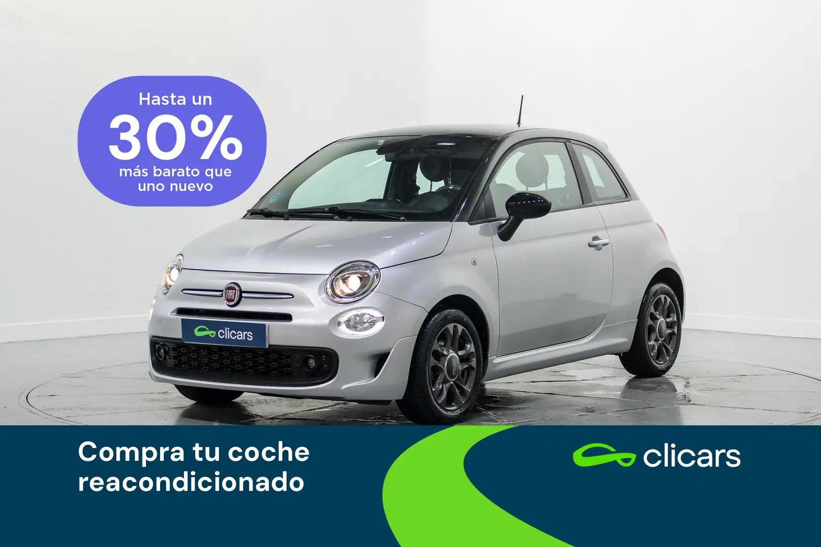 Fiat 500 1.0 Hybrid Connect 52kW Plateado - 1