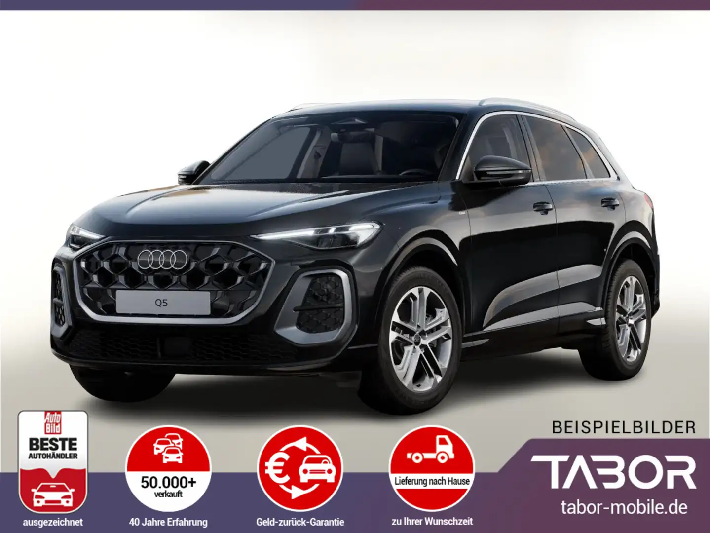 Audi Q5 TDI 204 S line neues Modell Tech+ Pano PrivG Schwarz - 1