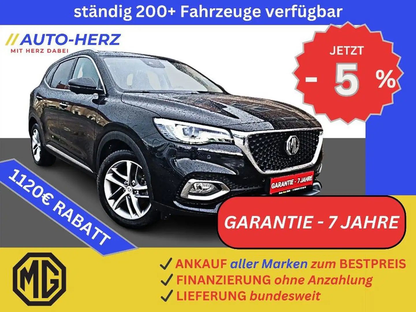 MG HS EHS PHEV Luxury 360°Kam+Leder+LED+Panorama+Sitzh Schwarz - 1