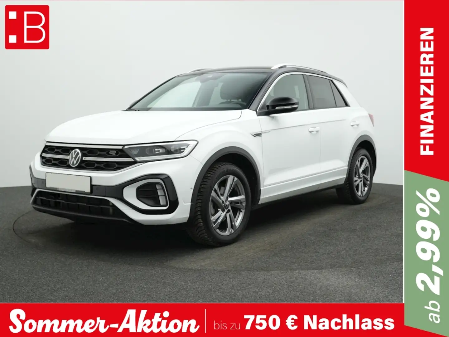 Volkswagen T-Roc 1.5 TSI DSG R-Line IQ.LIGHT NAVI AHK KAMERA ACC SH Weiß - 1