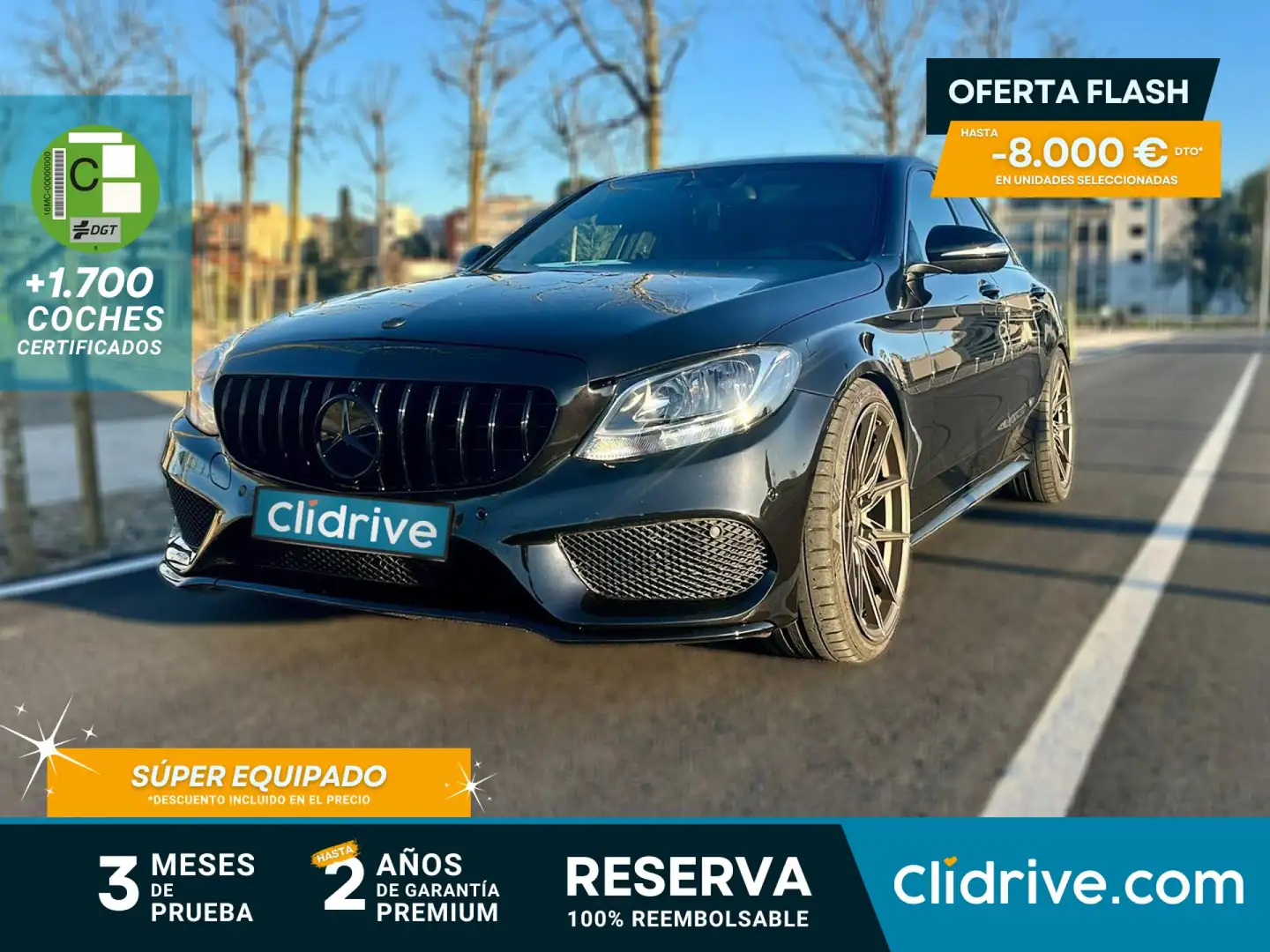 Mercedes-Benz C 220 220CDI BE Sport Negro - 1