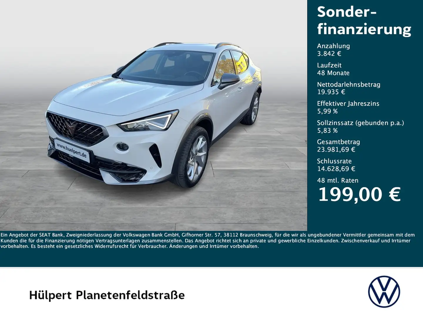 CUPRA Formentor 1.5 ACC LM18 CARPLAY SITZHEIZUNG DAB Blanco - 1