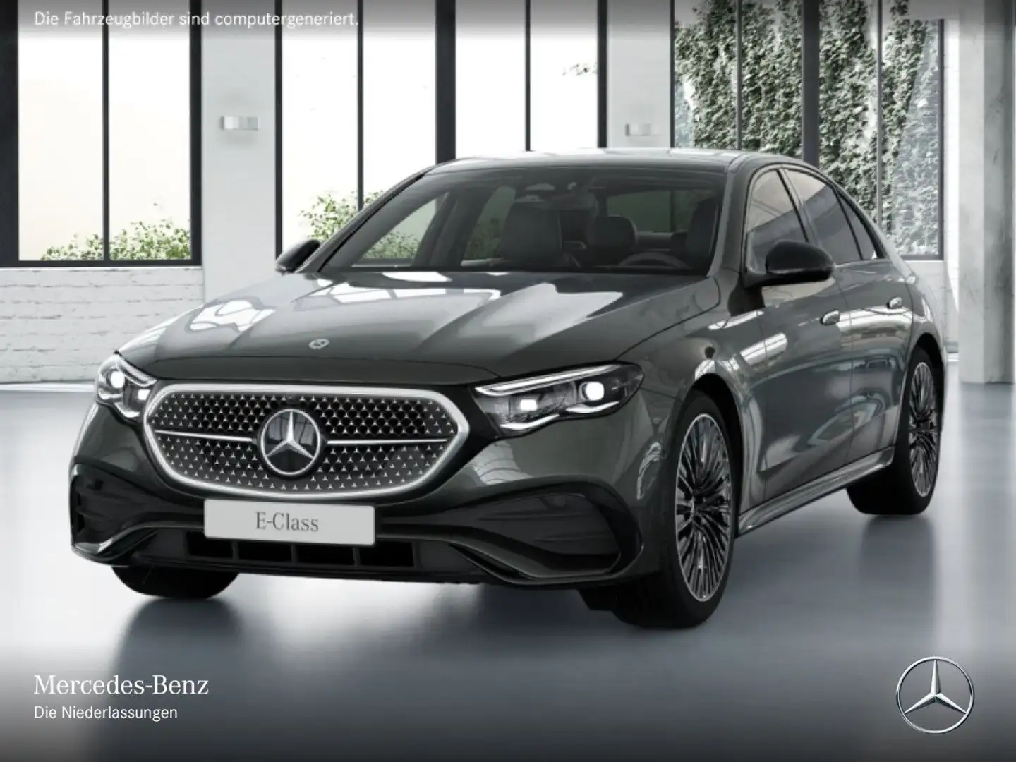 Mercedes-Benz E 220 d AMG 360° Pano Burmester Distr. Night PTS Grau - 2