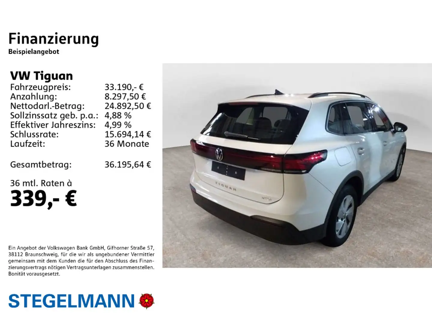 Volkswagen Tiguan 1.5 eTSI DSG *AHK*LED*Navi*+3J. Garantie* Weiß - 2