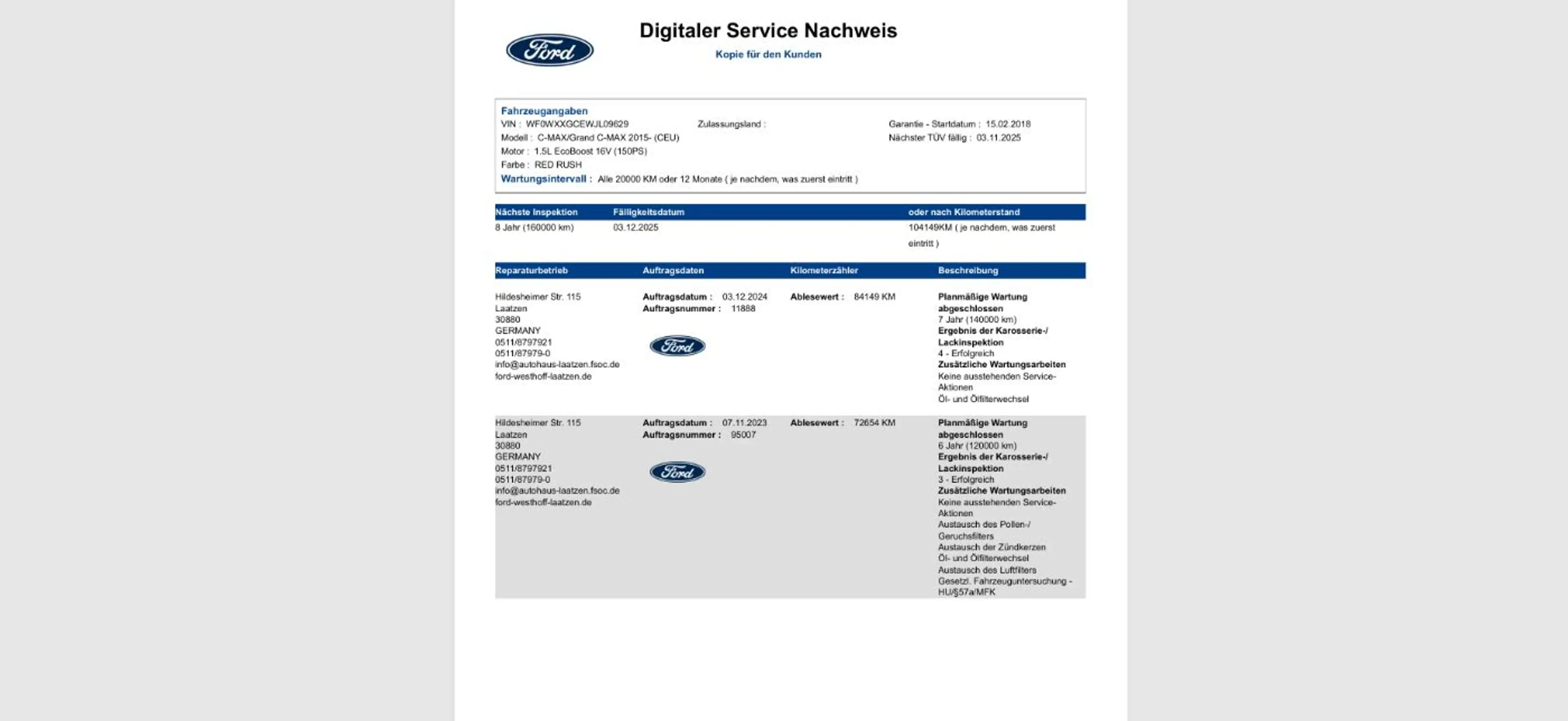 Ford Grand C-Max Titanium Navi Kamera Bi-Xenon SHZ LHZ — photo 3