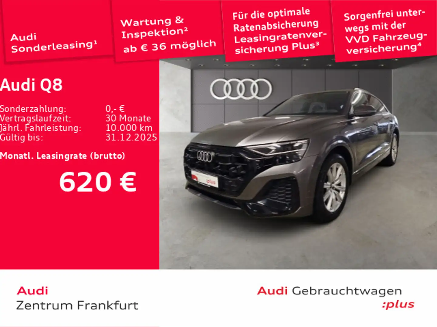 Audi Q8 45 TDI quattro tiptronic MatrixLED AHK ACC Hu Grau - 1