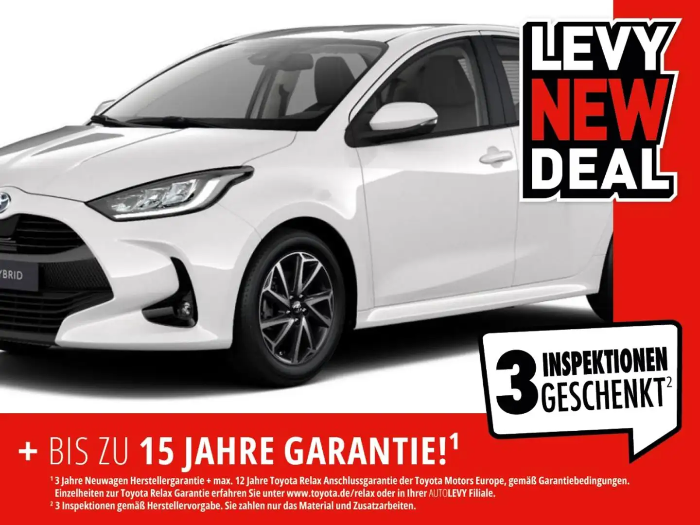 Toyota Yaris Team D Comfort-Paket SHZ+LHZ+R Kamera+LED+ Weiß - 1