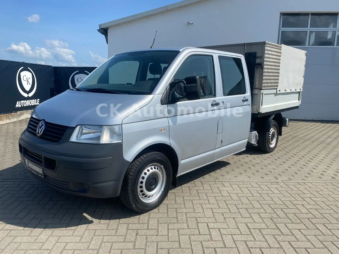 Volkswagen T5 2.0 Benzin/LPG DoKa Pritsche Kipper/6 Sitze Silber - 1