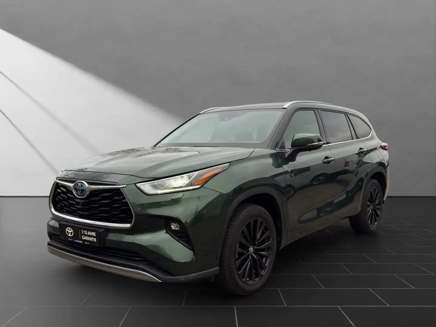 Toyota Highlander Hybrid Luxury 7 SITZER+LEDER+HuD+JBL Зелений - 1