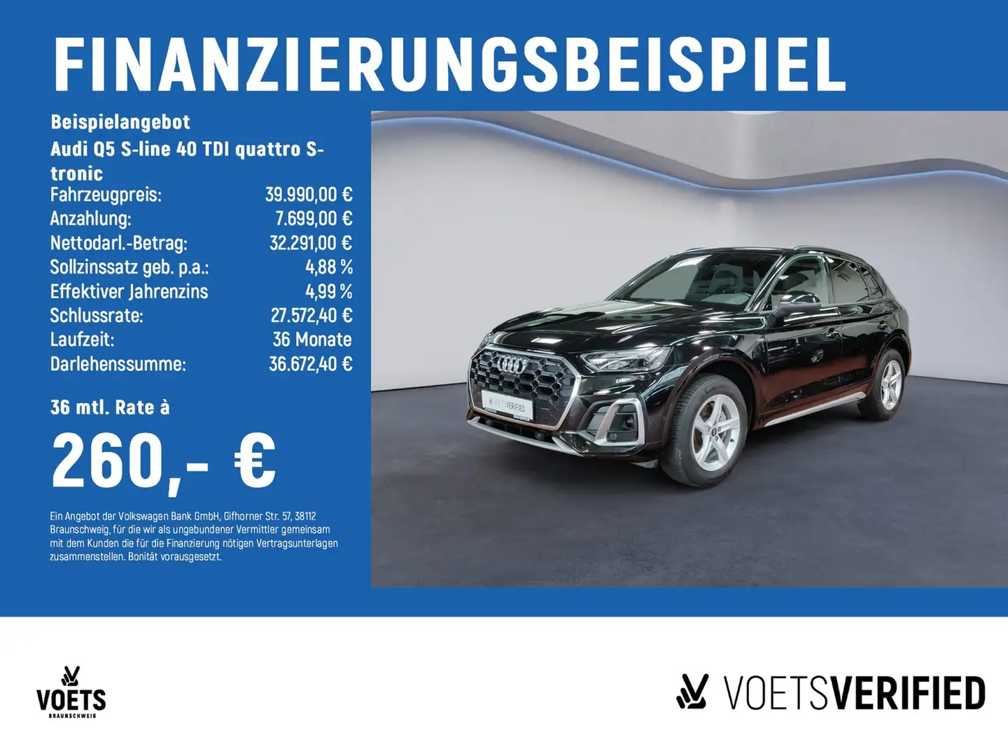 Audi Q5 S-line 40 TDI quattro S-tronic LED+KLIMA+SHZ Schwarz - 2