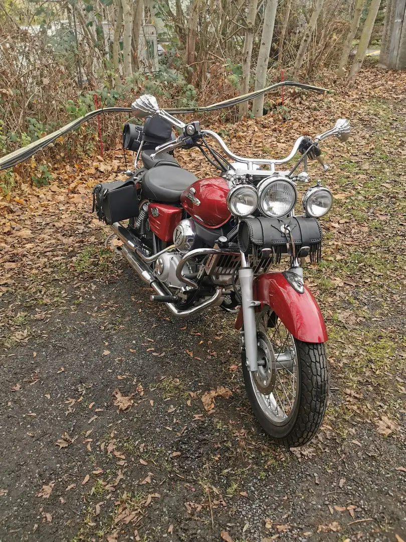 Honda Shadow 125 Chopper mit Totenköpfe Unikat !!! Rojo - 2