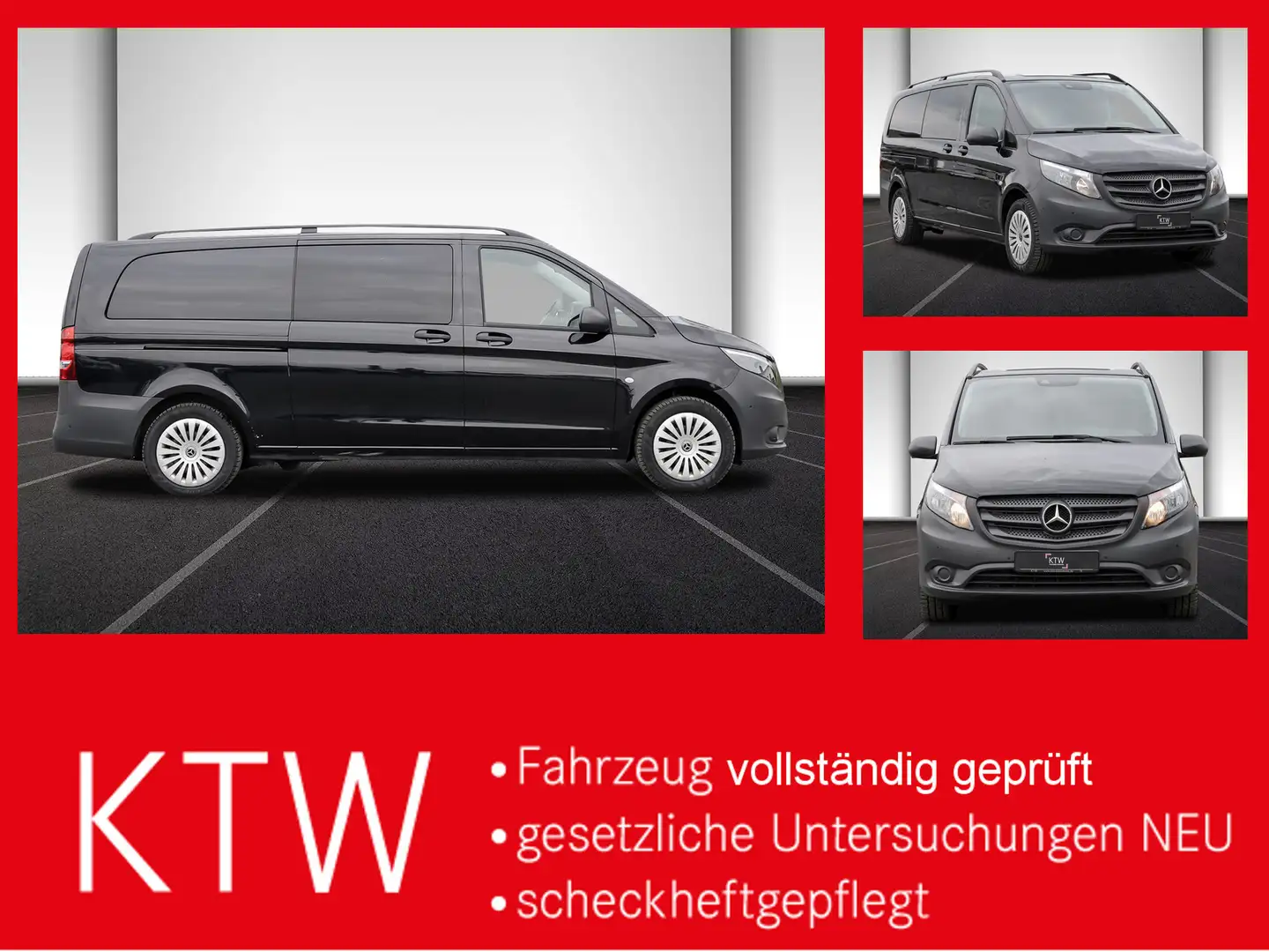 Mercedes-Benz Vito 116TourerPro ,Extralang,2xKlima,Kamera,AHK Schwarz - 1