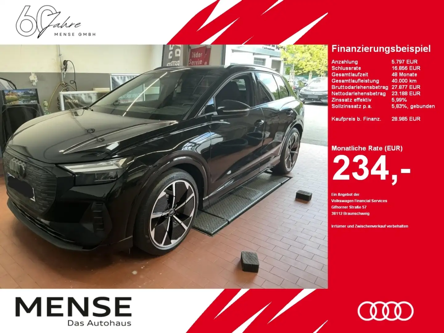 Audi Q4 e-tron Q4 35 e-tron basis Pano|SD|Standhzg|ACC|LED|Navi Negro - 1