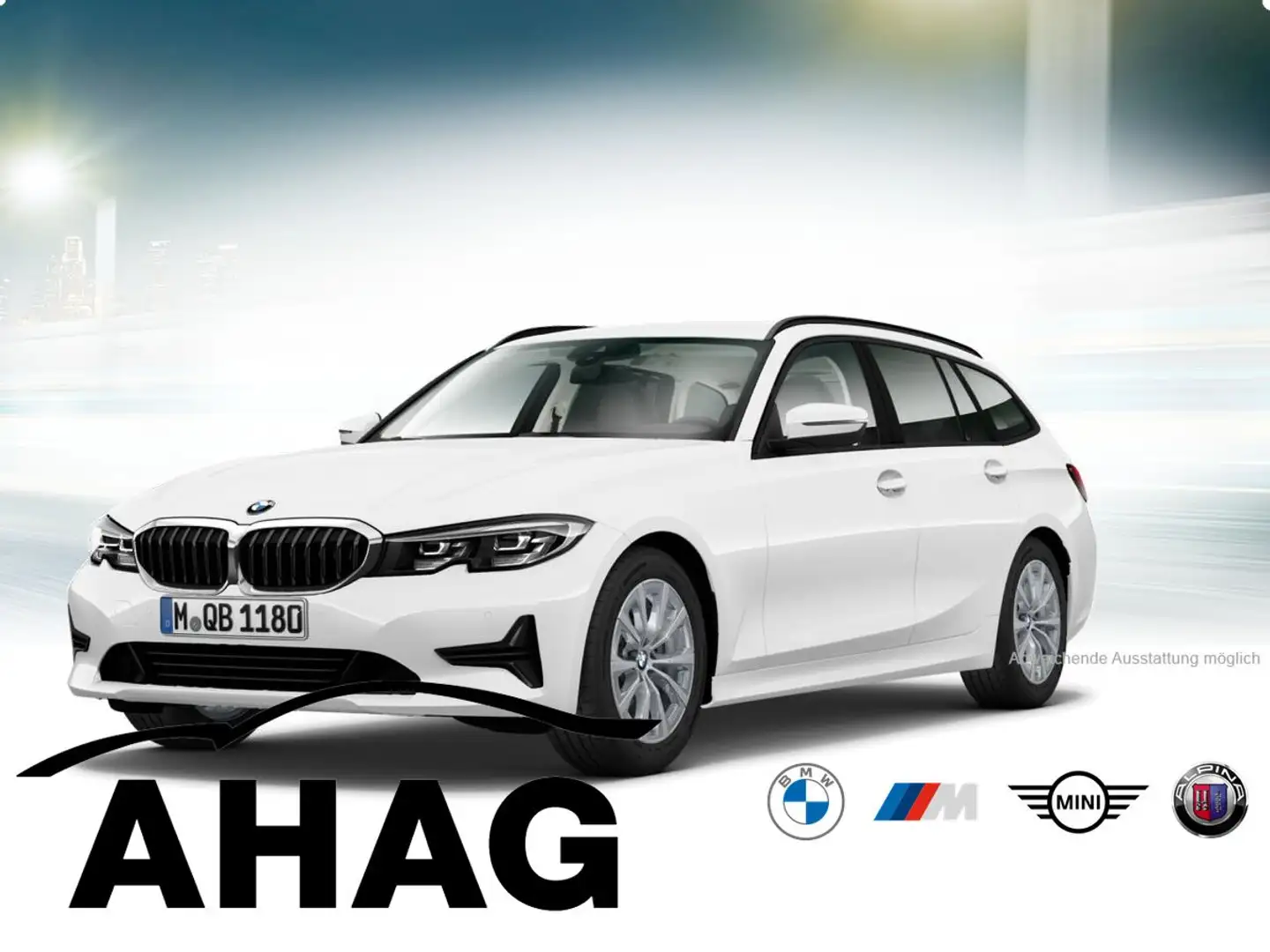 BMW 318 i Touring Advantage Auto Navi Bluetooth PDC MP3 Sc Blanc - 2