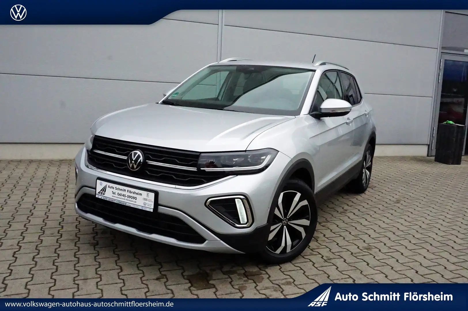 Volkswagen T-Cross Style 1.0 l TSI 7-Gang-DSG Navi,LED,AHK,GJR,RFK Zilver - 1