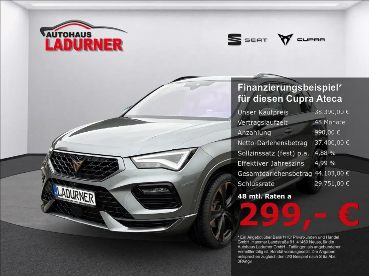 CUPRA Ateca 1.5 TSI DSG *AHK+PANO+BEATS+Elektr. Sitz* Gris - 1