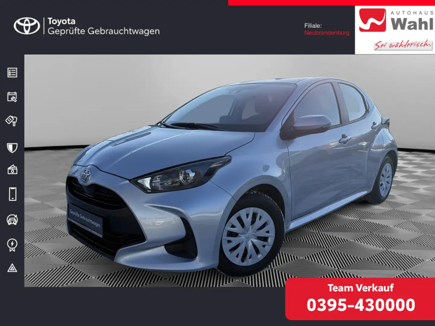 Toyota Yaris 1.0 Comfort Silber - 1