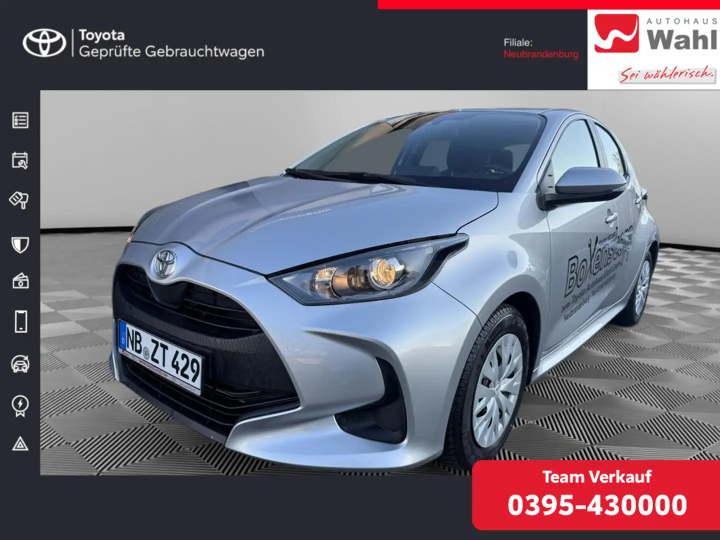 Toyota Yaris 1.0 Comfort Silber - 1