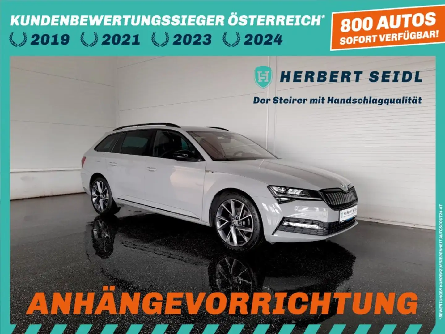 Skoda Superb Kombi SPORTLINE IV 158/218 PHEV DSG *MATRIX-LED / DCC / 19 ZOLL / VIRTUELL / NAVI / AHV & KAMERA / ACC / E-KLAPPE* Grau - 1